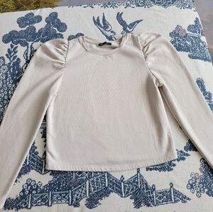 Zara Puff Sleeve Sweatshirt Size Small